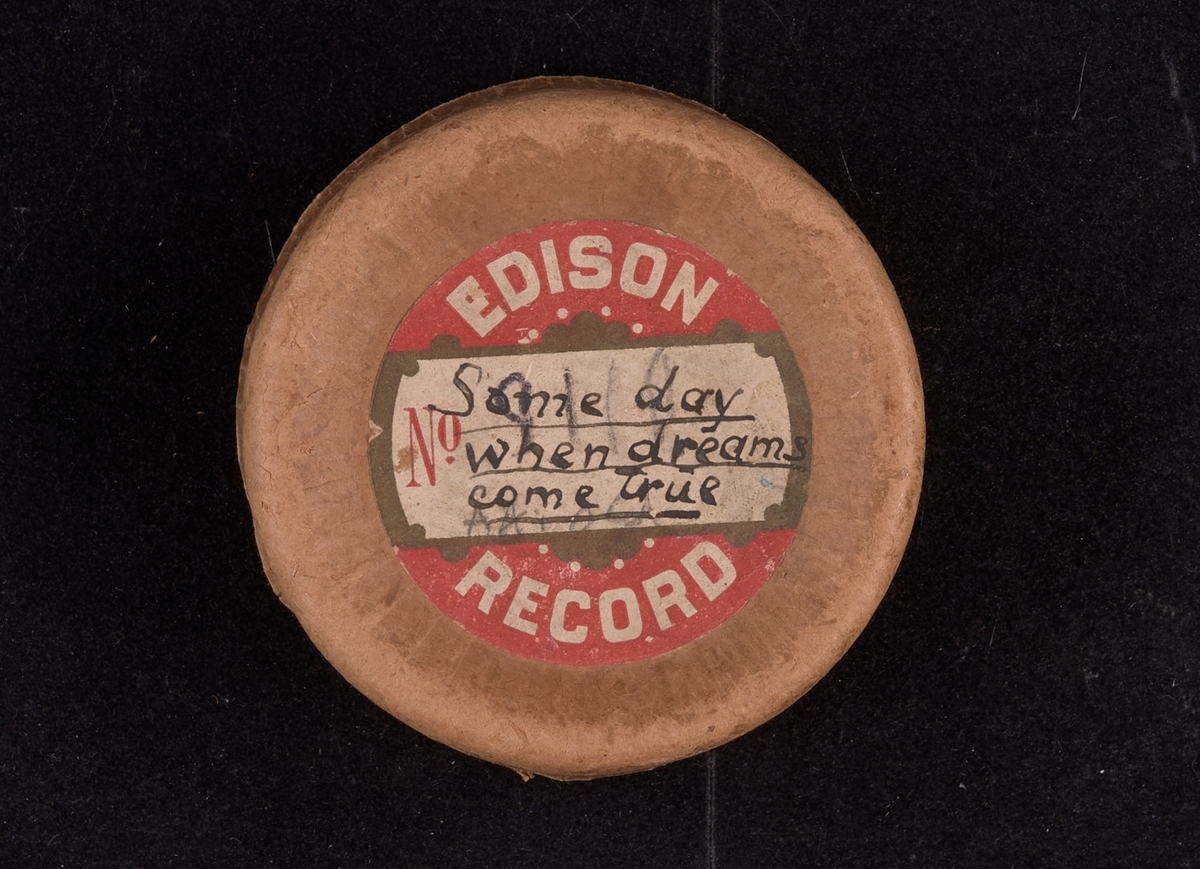 Konsert med piano og fiolin av Samuel Gardner, spilt inn på en voksrull/fonografsylinder fra Edison Gold Moulded Records.