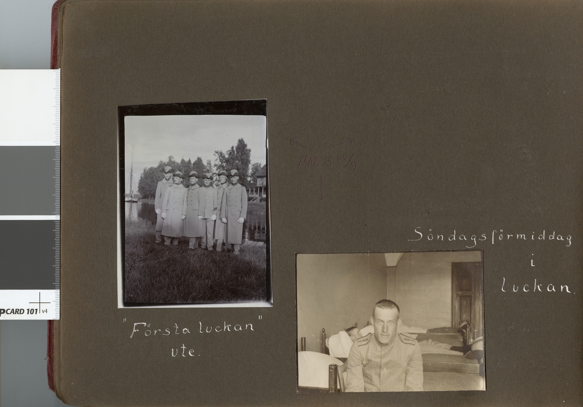 Text i fotoalbum: "Första luckan ute".