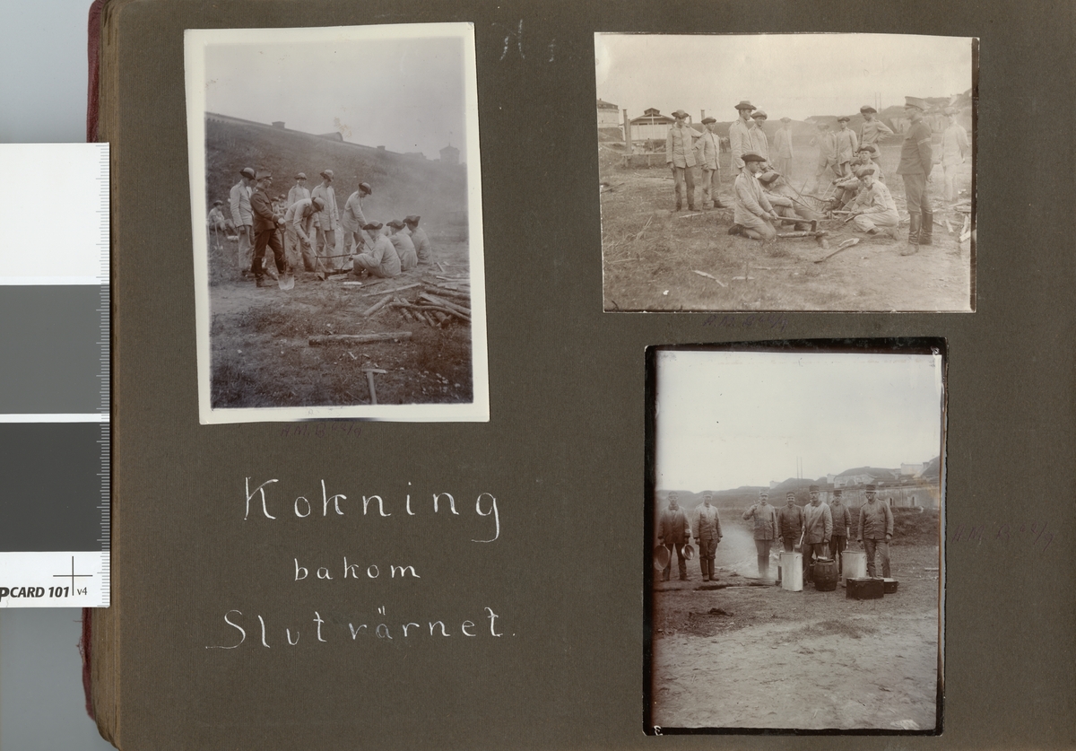 Text i fotoalbum: "Kokning bakom slutvärnet".