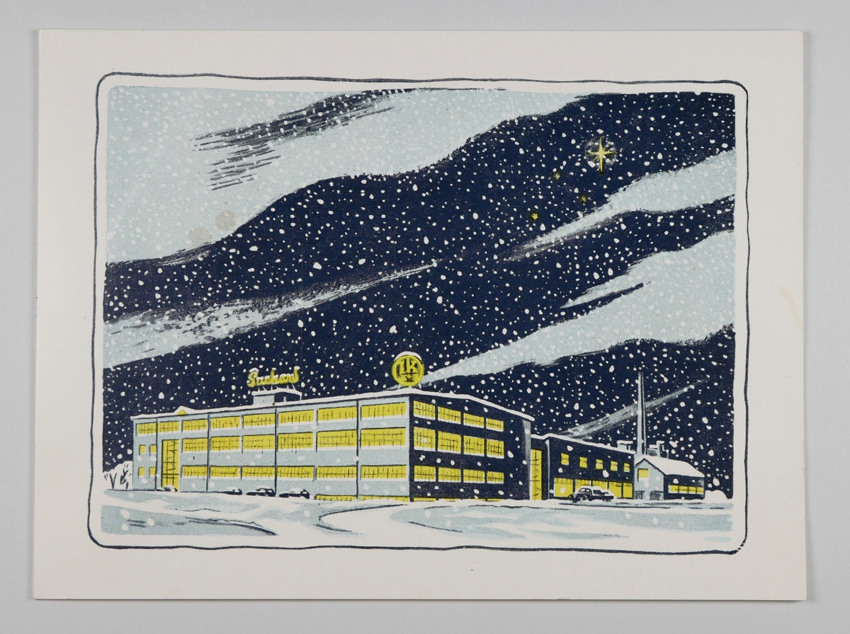 Konfektyrindustri
Suchard
Blandat material, mestadels personalrelaterat.

1.  Jul- och nyårshälsning.
Vikt med illustration av fabriken vid Sidenvägen.

2.  Tidningsartikel ur AlingsåsTidningen, 1989, skriven av Christine Hellqvist.
Nedläggning av personalklubben efter 50 år.

3.  Vikblad som presenterar kandidaterna till Suchards lucia 1950.
Numrerade porträtt av anställda kvinnor och en röstsedel.

4.  Ahaa! Officiellt organ för Suchards idrotts- och kamratklubb.
Nummer 12, 1946 (julnummer), årgång 7.
8 sidor, illustrerad. Central-Tryckeriet, Alingsås

5.  Ahaa! Suchardfamiljens egen tidning.
Nummer 3, 1950, årgång 11.
32 sidor, illustrerad. Suchards tryckeri
(nytt, mindre format).

6.  Reklambroschyr som presenterar Suchards couverturechoklad och hur man använder den.
Omslag i kartong, sydd inlaga, 8 sidor, illustrerad.
1930/40-tal