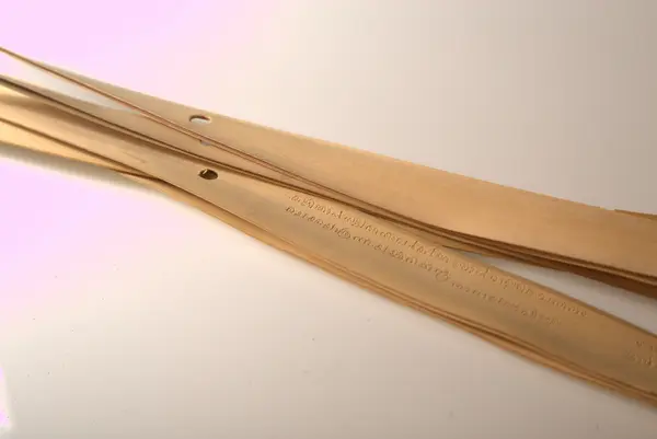 Malebarisk manuskrift, skrevet på 5 palmeblader