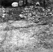 Fornlämning nr 3. Östra delen från S efter undersökning.