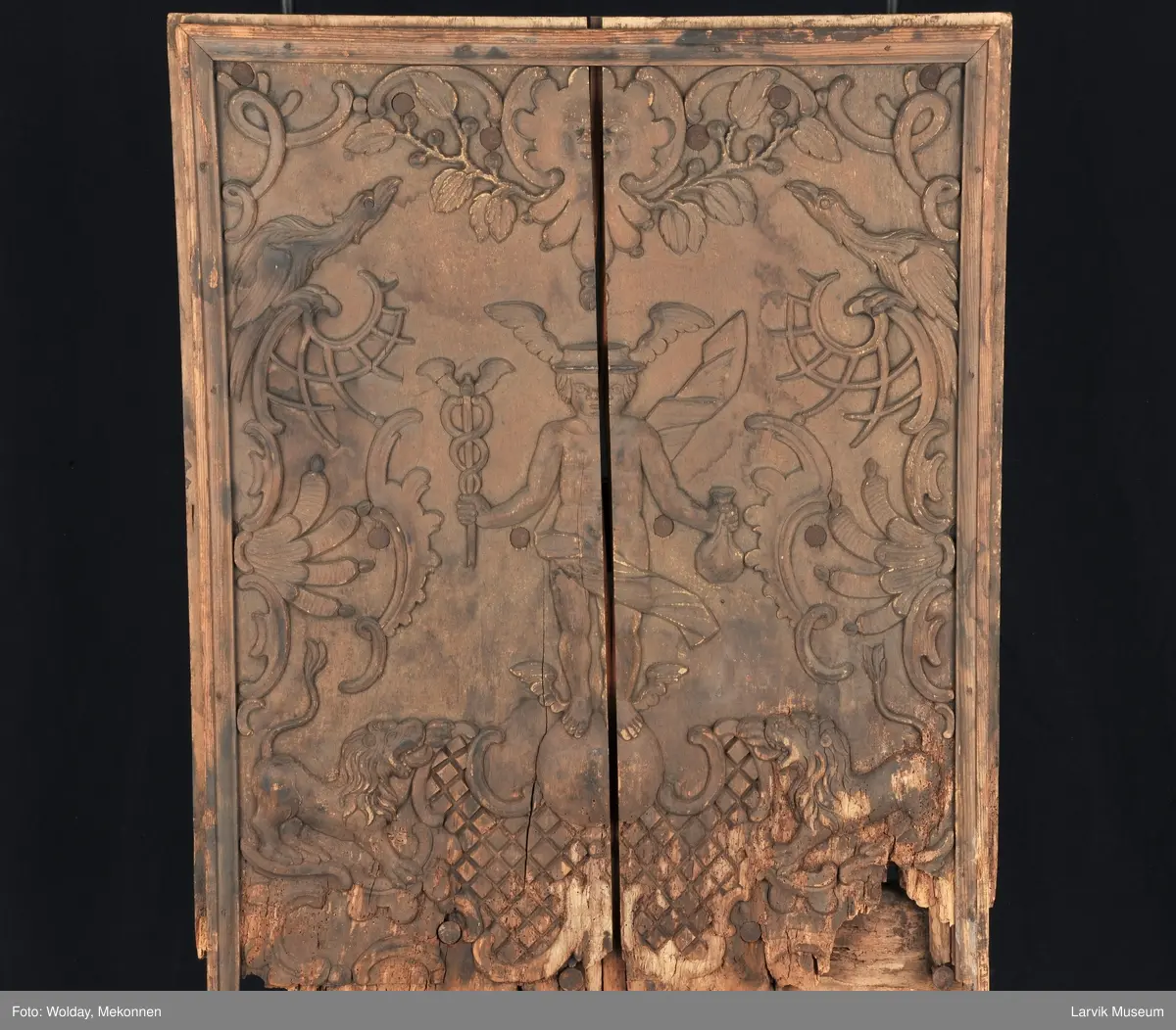 Guden Merkur med vinget stav og pengepose