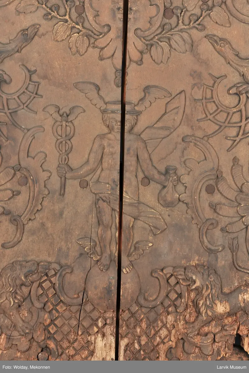 Guden Merkur med vinget stav og pengepose