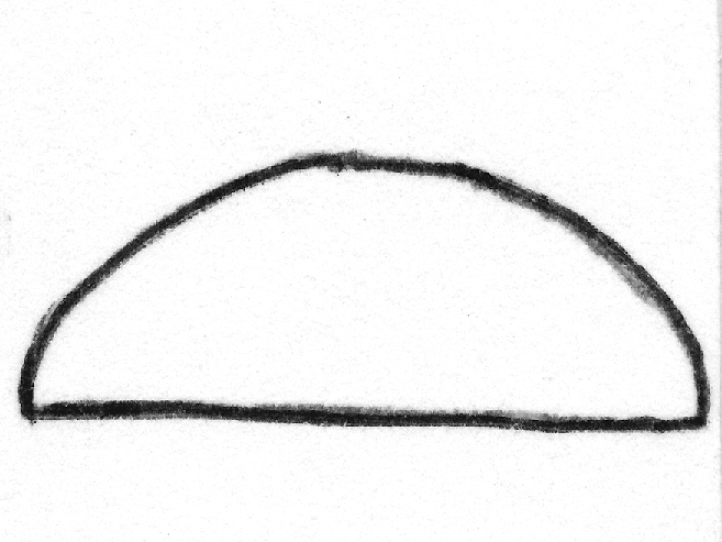 Stans och stansform (a-b). a) Stansplatta av stål. Cirkelrund med konvex profil (teckning). Längd 6,5 cm. Diameter 6,5 cm. b) Stansform av stål. Rektangulär med cylinderformad uppbyggnad i centrum. Längd 22 cm. Bredd 7,5 cm. Höjd 7 cm. 