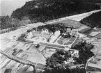 Flygfotografi av Naturhistoriska riksmuseet i Stockholm, 1920-tal.