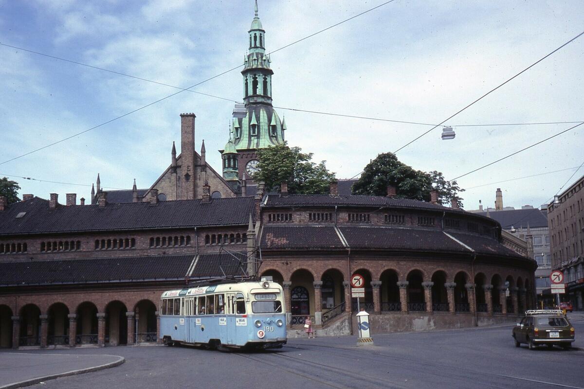 Oslo Sporveier, B1 190, linje 9, i Biskop Gunnerus' gate.