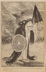 ...før bjørnen er skoten [Tegning]