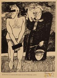 Kjell Kristbonde og Per Rikshovding [Tegning]