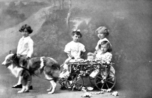 Brevkortalbum datert 1913 med barnekort, ungdomskort men flest julekort, ulike produsenter.