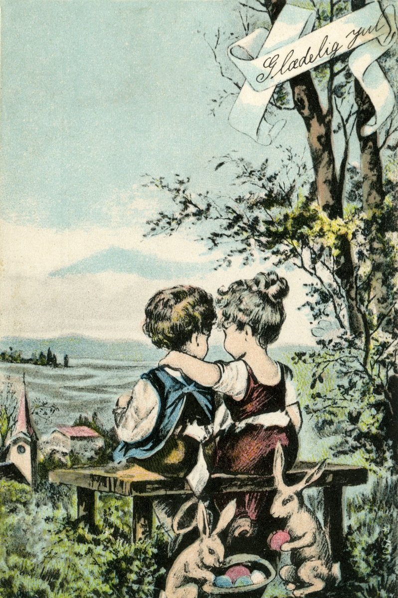 Brevkortalbum datert 1913 med barnekort, ungdomskort men flest julekort, ulike produsenter.