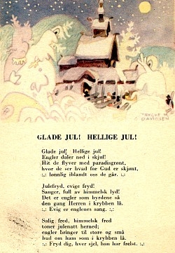 En samling julekort blandt annet med motiv tegnet av Christian Kittilsen (1907-1977).