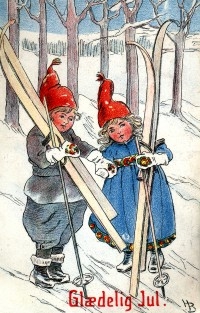 Brevkortalbum datert 1913 med barnekort, ungdomskort men flest julekort, ulike produsenter.