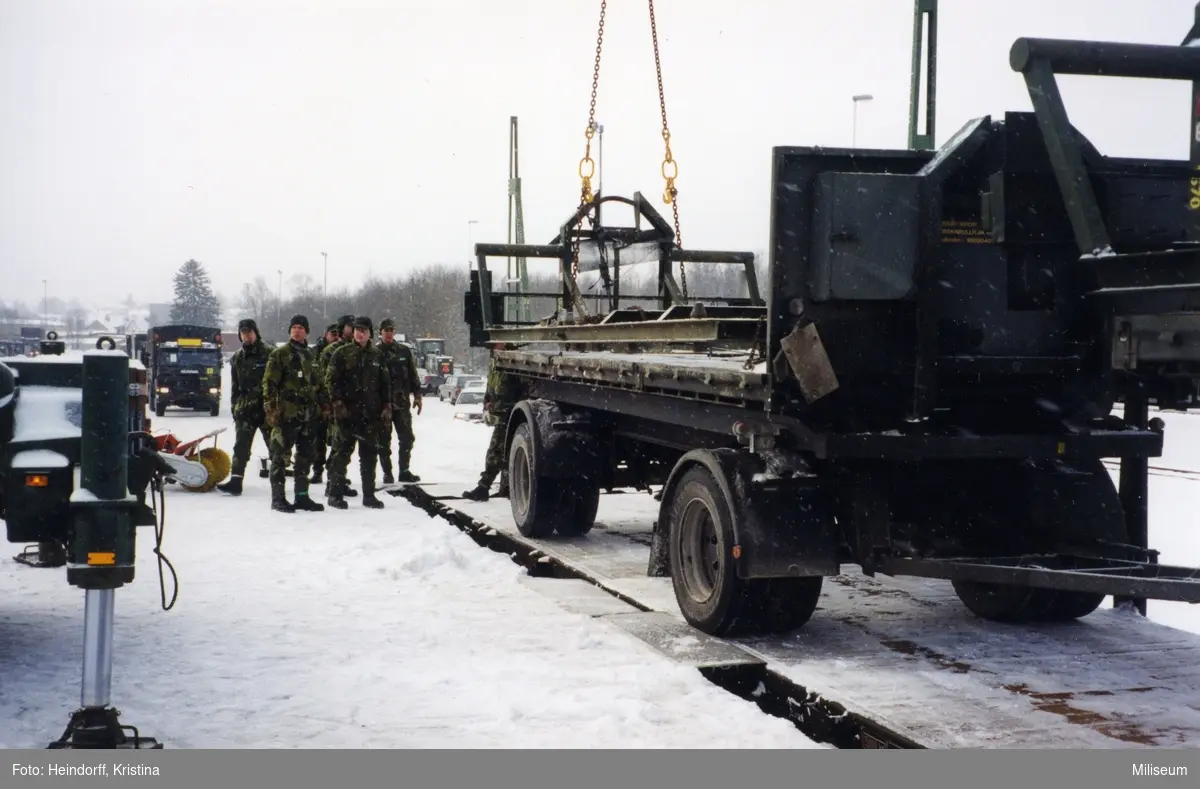 Lastning inför Snöstorm.