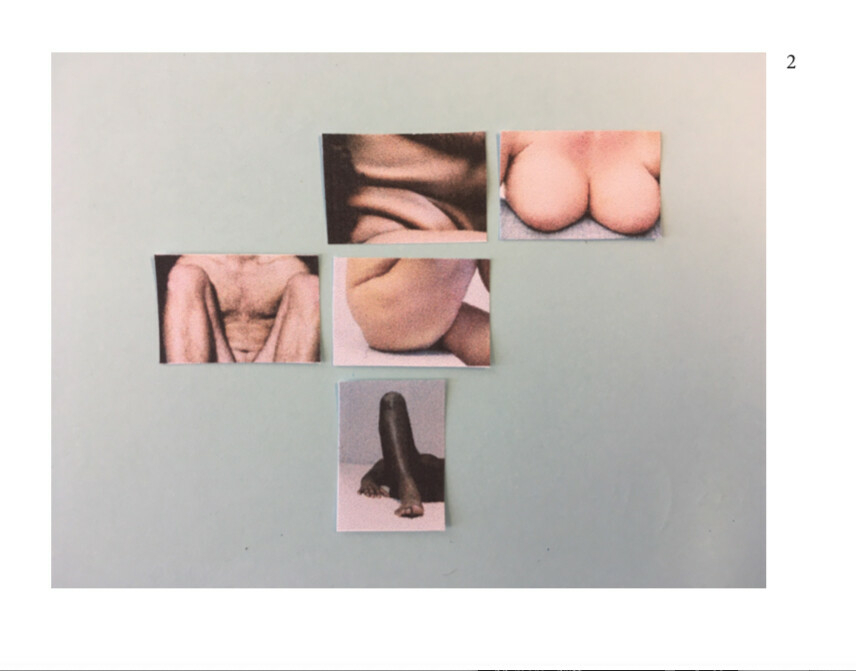 Fem fotografier fra prosjektet "Fold Out" som viser den nakne menneskekroppen av ulik alder, kjønn og etnisitet.