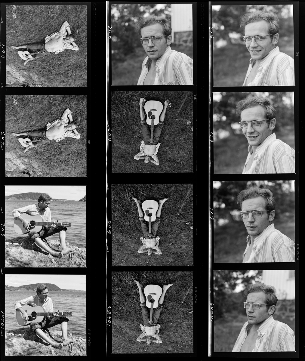 Serie med portretter av Ole Paus