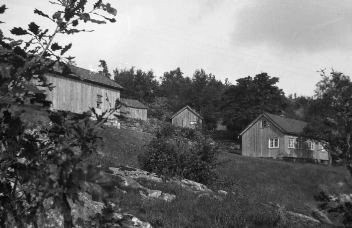 Gårdsbruk i bratt terreng.