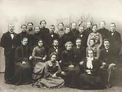 Menighetskoret til Moss Frikirke ca. 1890.
Navneliste mangle