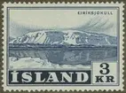 Frimärke ur Gösta Bodmans filatelistiska motivsamling, påbörjad 1950. Frimärke från Island, 1952. Motiv av Eiriks Jökull