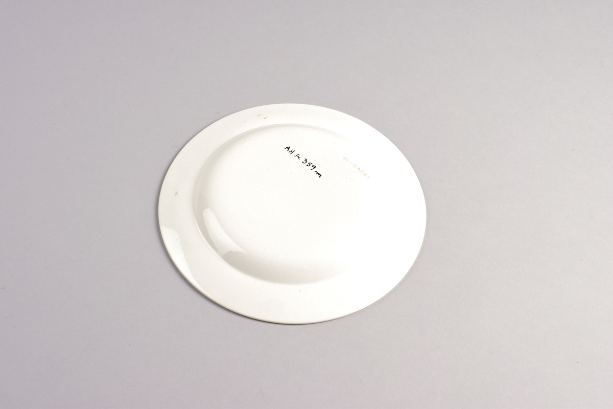 Stilisert borddekor i to grønnfarger langs kanten.