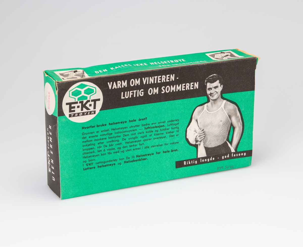 Bilde av en mann ikledd en helsetrøye.