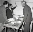 Valet 1956. Tage Gustavsson, Stig Englund och H. Öhrsvik.