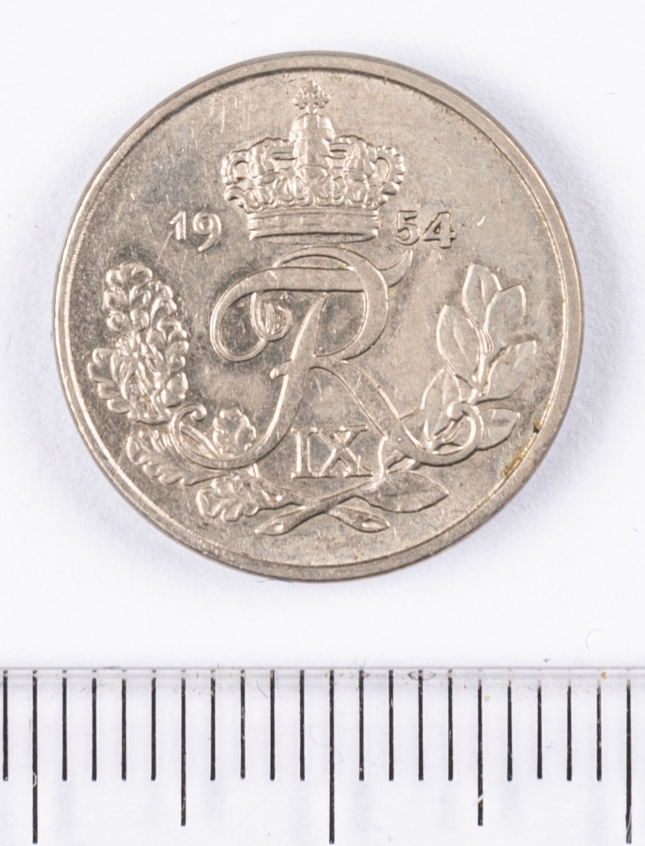Mynt, 10 öre, 1954, Danmark.