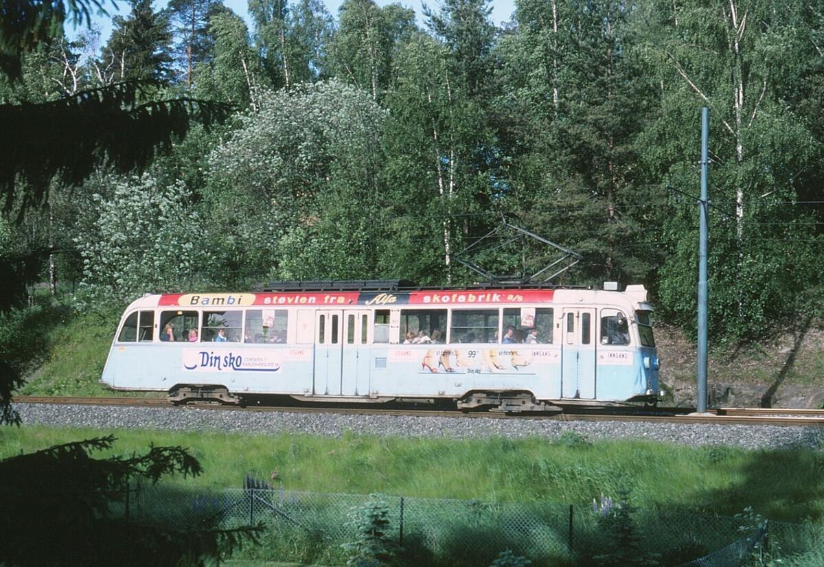 Oslo Sporveier, B1 203, linje 9. Ljabru til Sæter.