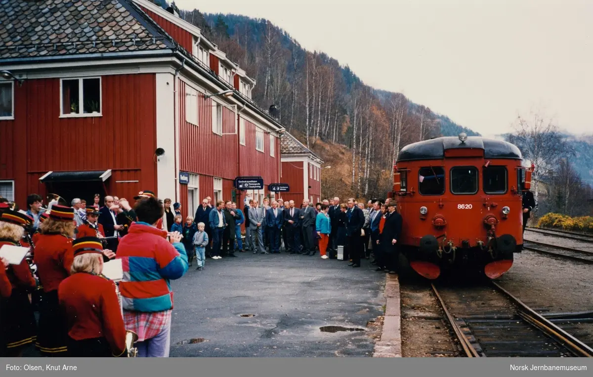 Numedalsbanen 60 år - markering på Rødberg stasjon