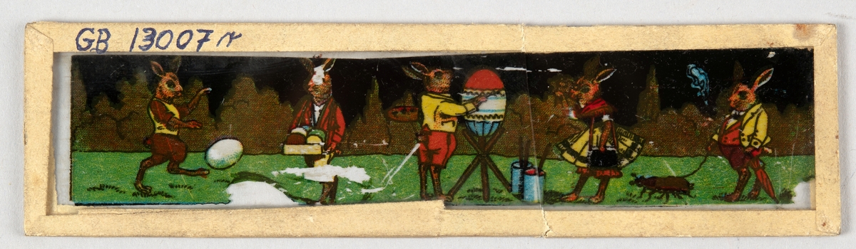 Fem påskeharer.
