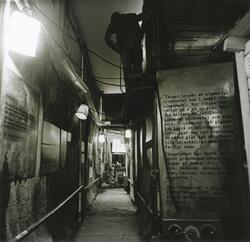 Utställningen "Finnboda varv i kris". Utställningsinteriör i