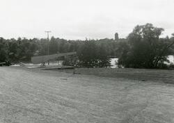 Utställningsarbete. Attrapp för kanonrör för kryssaren TRE K