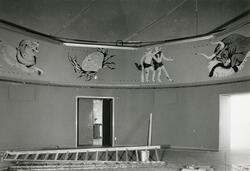 Utställning i runda rummet på Sjöhistoriska museet. Del av f