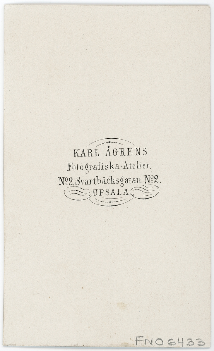 Kabinettsfotografi - kvinna, Uppsala
