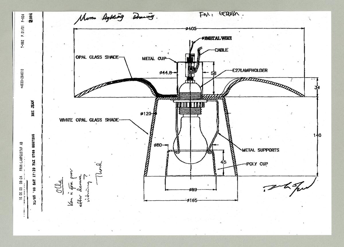 Lampa [ritning] -Designarkivet / DigitaltMuseum