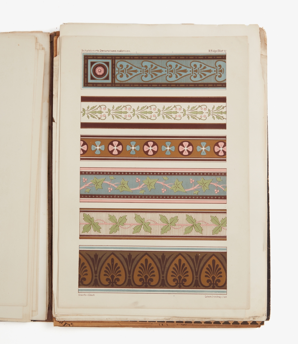 Mönsterkatalog, Deutsches Maler-journal 1876, kommer A R Richmans Katalog, målarverkstad i Falun.  Stämplad "A. R. RICHMAN, MÅLARE. FALUN"