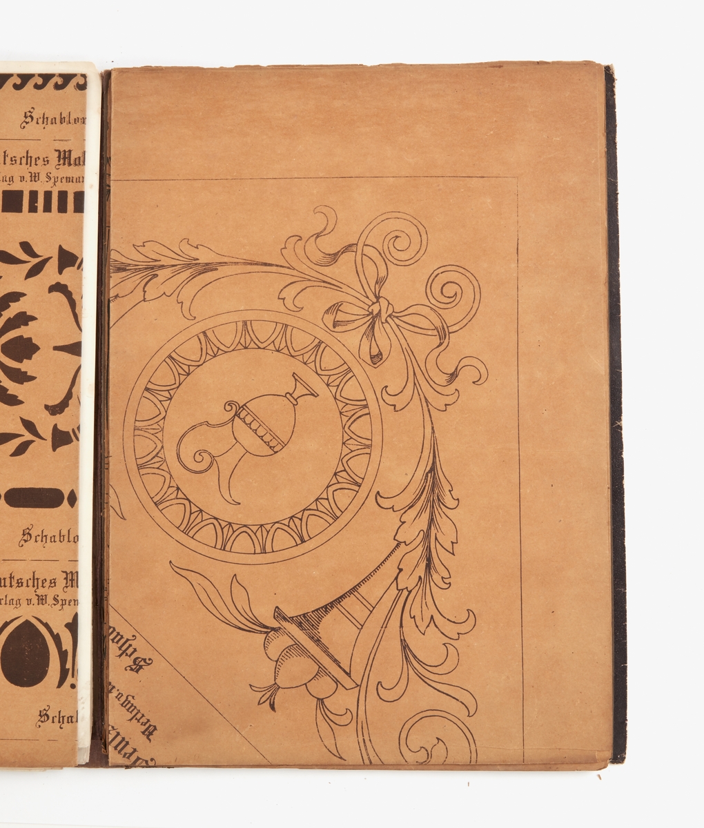 Mönsterkatalog, Deutsches Maler-journal 1876, kommer A R Richmans Katalog, målarverkstad i Falun.  Stämplad "A. R. RICHMAN, MÅLARE. FALUN"