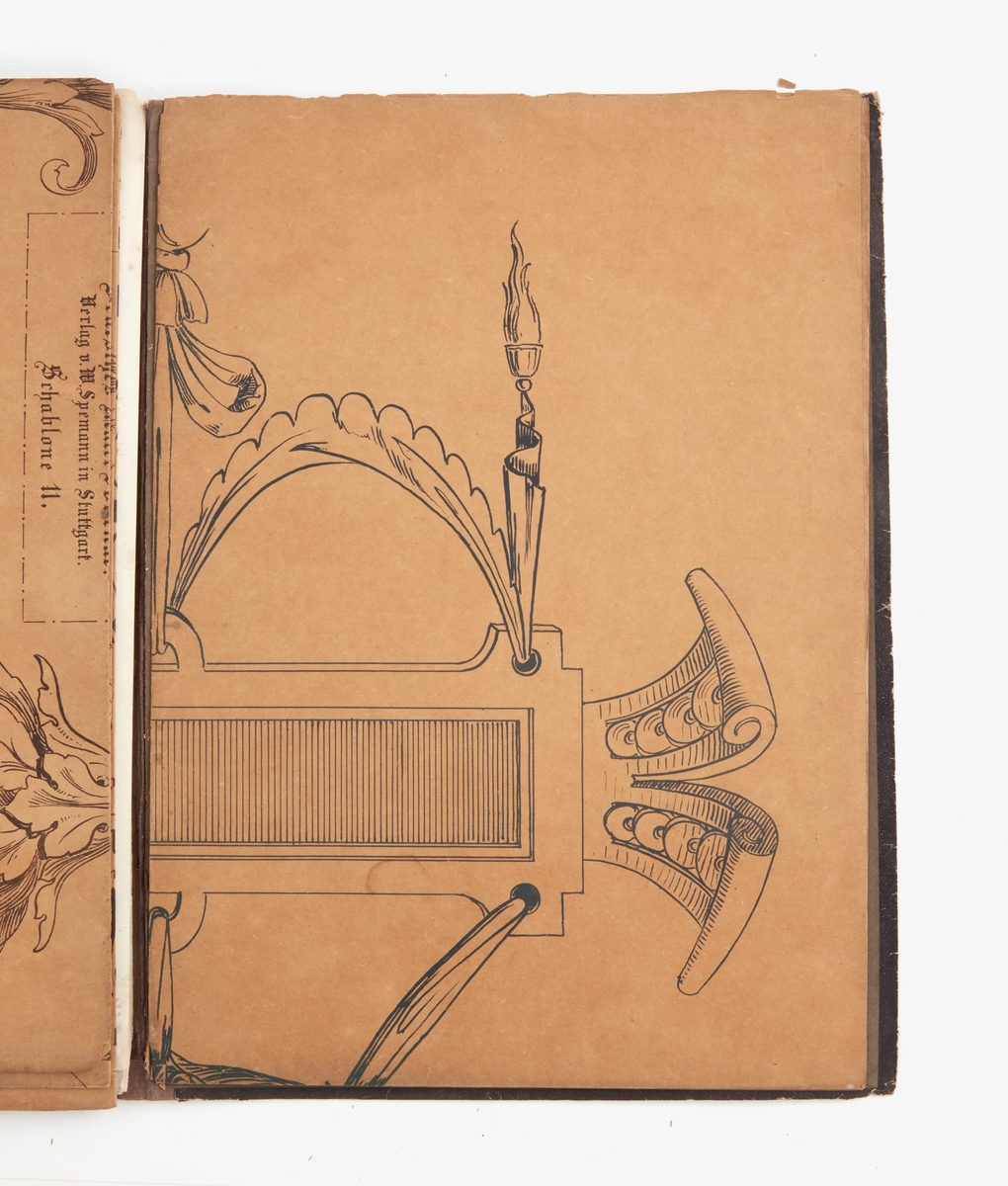 Mönsterkatalog, Deutsches Maler-journal 1876, kommer A R Richmans Katalog, målarverkstad i Falun.  Stämplad "A. R. RICHMAN, MÅLARE. FALUN"