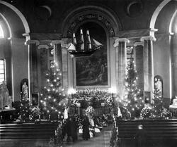 Sara Gustava Adelskölds begravning i januari 1940. Till bild