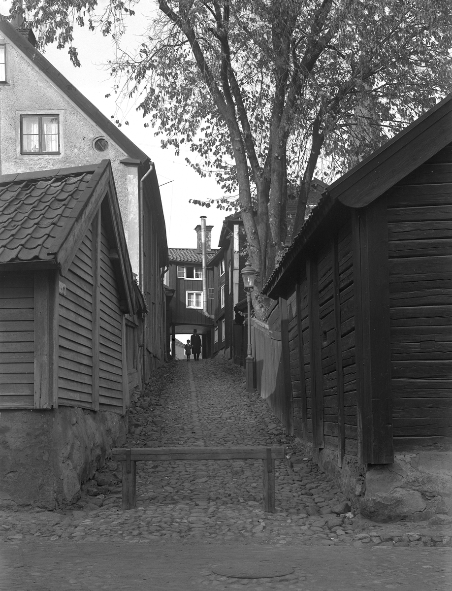 Pilens backe mot norr, en klassiska vy från Linköping. Här sannolikt från 1930-talet.