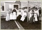 Västerås.
Gruppfoto utanför matservering. C:a 1890-tal.
