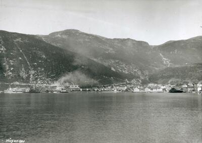 Høyanger ca 1930. Foto: Vestfoldmuseene.