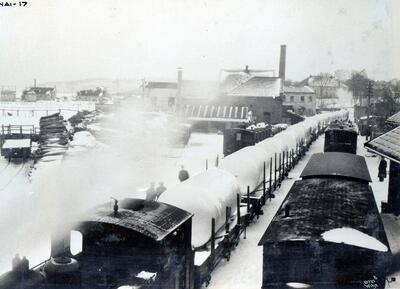Tanker på vei fra Holmestrand til Trondhjems Aktiebryggeri i 1923.