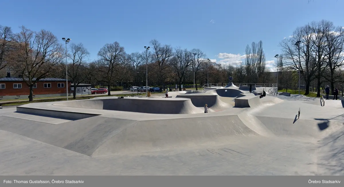 Vy över Örebro skatepark