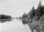 Stångåns sträckning mellan Sturefors och Hovetorp 1904. I området anlöper Kinda kanal genom Hamra sluss.