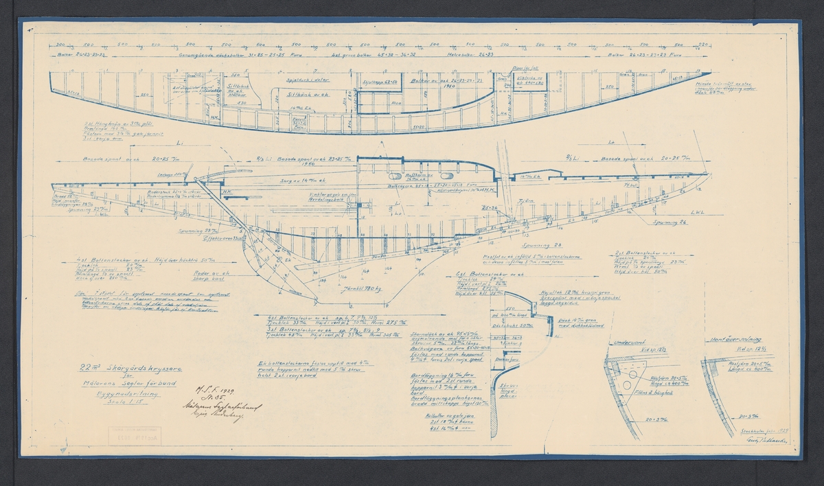Byggnadsritning till Mälar 22.
