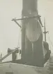 Fotografi från expedition till Peru 1920. Närbild av mast på skepp.