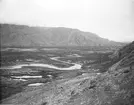 Fotografi från Grönland. Vy över bergslandskap.