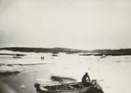 Fotografi från svenska undsättningsexpeditionen 1928. Vy över Murchison Bay.