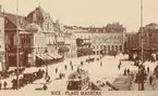 Fotografi från Albin Ahrenbergs resa till Grönland 1929. Motiv av Place Massena i Nice, Frankrike.